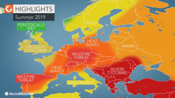 AccuWeather 2019 Europe summer forecast